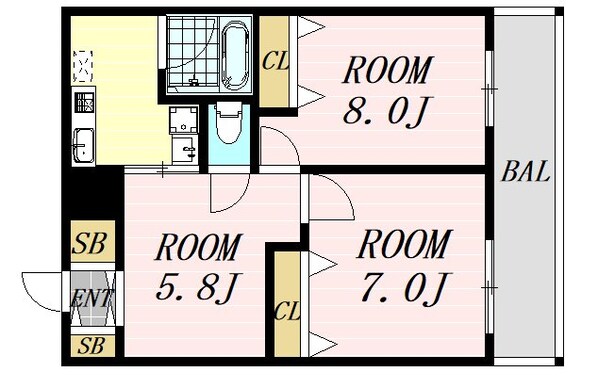 FIVE TWOの物件間取画像